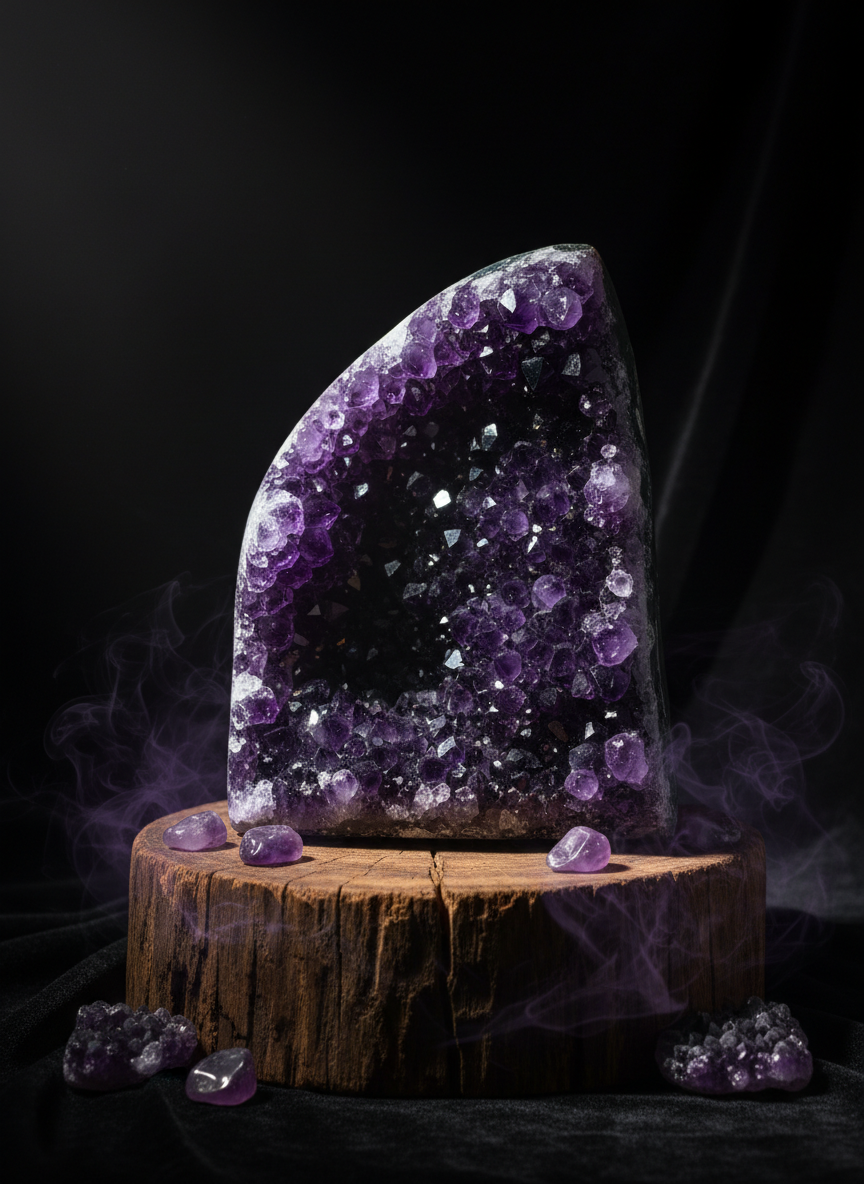 Amethyst geode crystal product